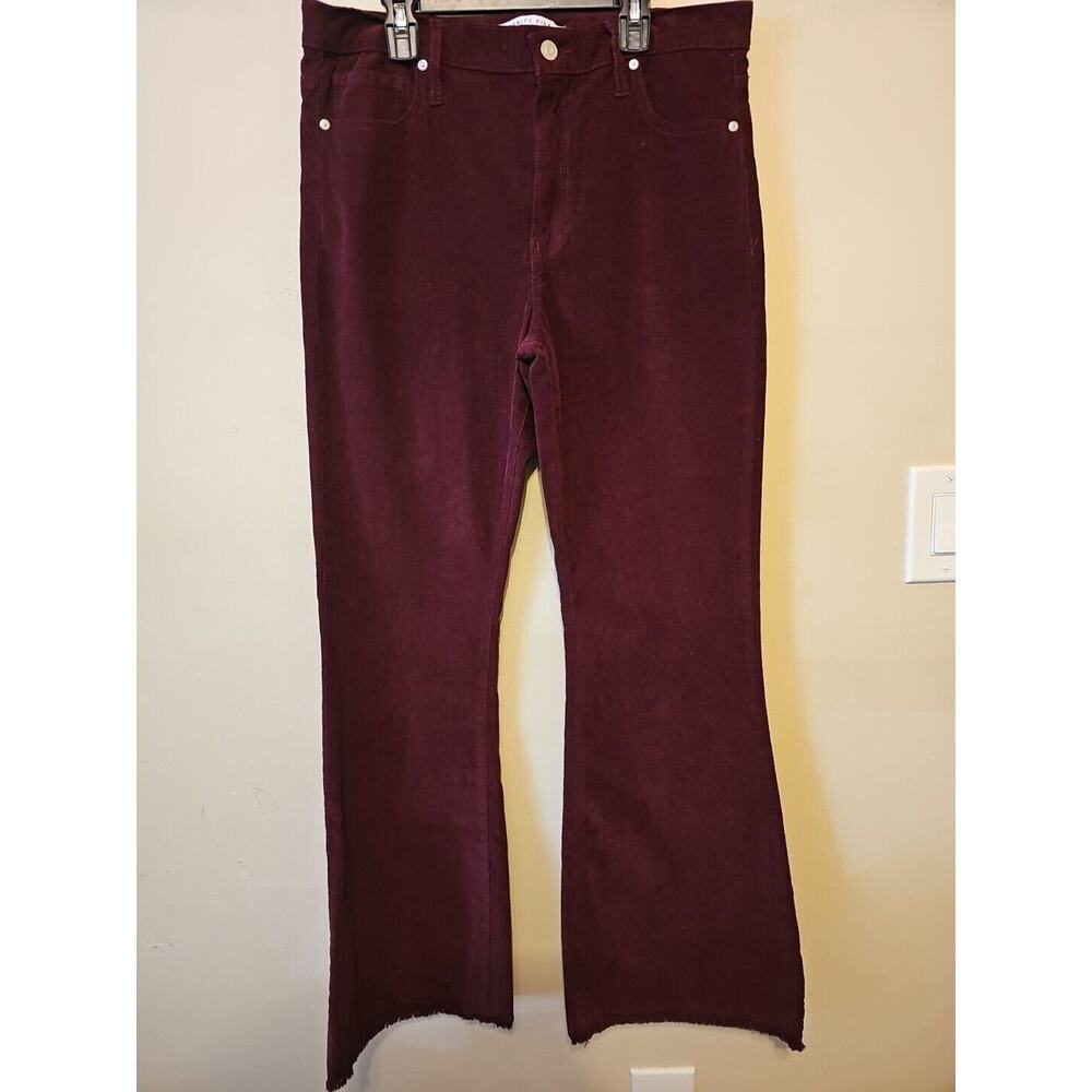 Celebrity‎ Pink Women's Wine Corduroy Flare High-Rise Jeans Size 13/31